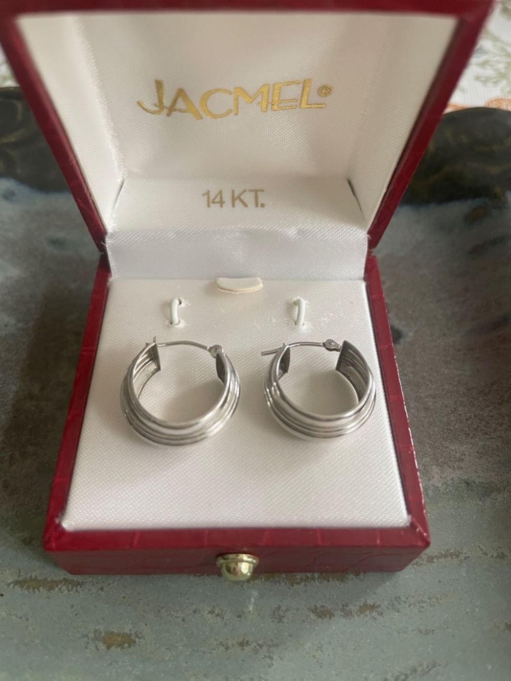JACMEL 14KT White Gold Mini Hoop Earrings